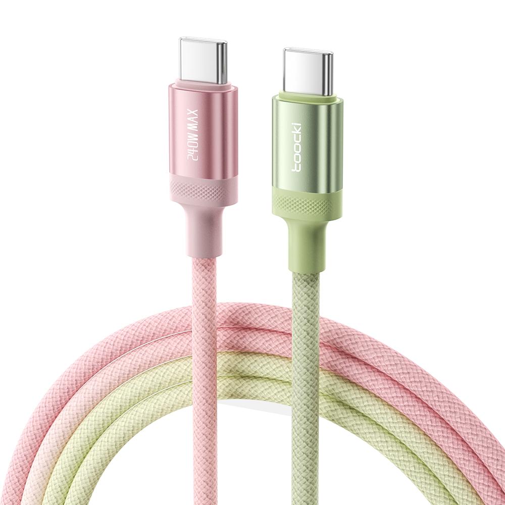 TOOCKI TX108C4 2m PD 240W USB-C to USB-C Fast Charging Cable Built-in E-Marker Chip 480Mbps Data Cable for Laptop / Tablet / Phone