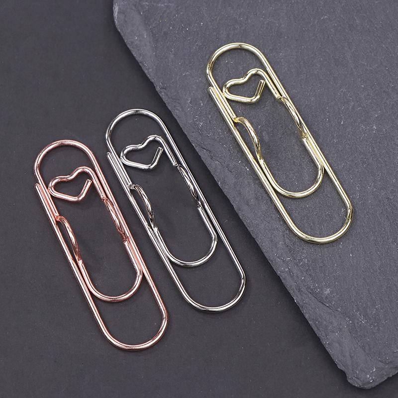 10Pcs Metal Pen Holder Clip Paper Clips Bookmarks Photo Memo Ticket Clip For Notebooks Paper Clips Office Stationery Tool
