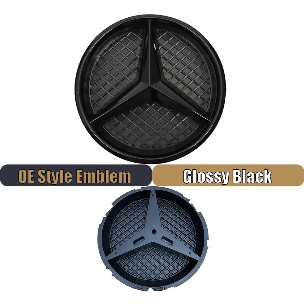 2025 Heißes Autoaufkleber Frontgrill Emblem Passend für Mercedes Benz GLC GLE GLS-Klasse X166 X253 Glänzender Stern Weiß Beleuchtetes Emblem