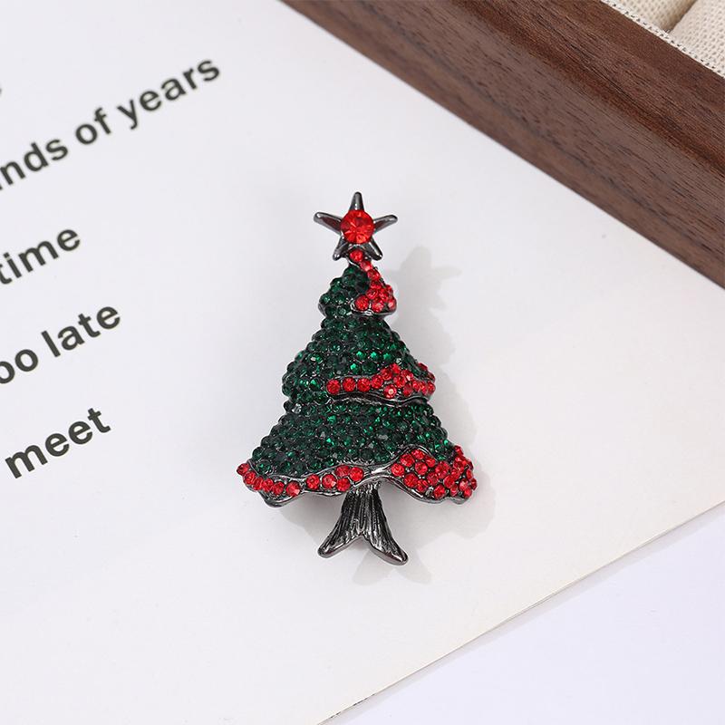 Christmas Tree Brooches For Women Unisex Plant Pins Multi-Color Available Holiday Party Accessories Gifts
