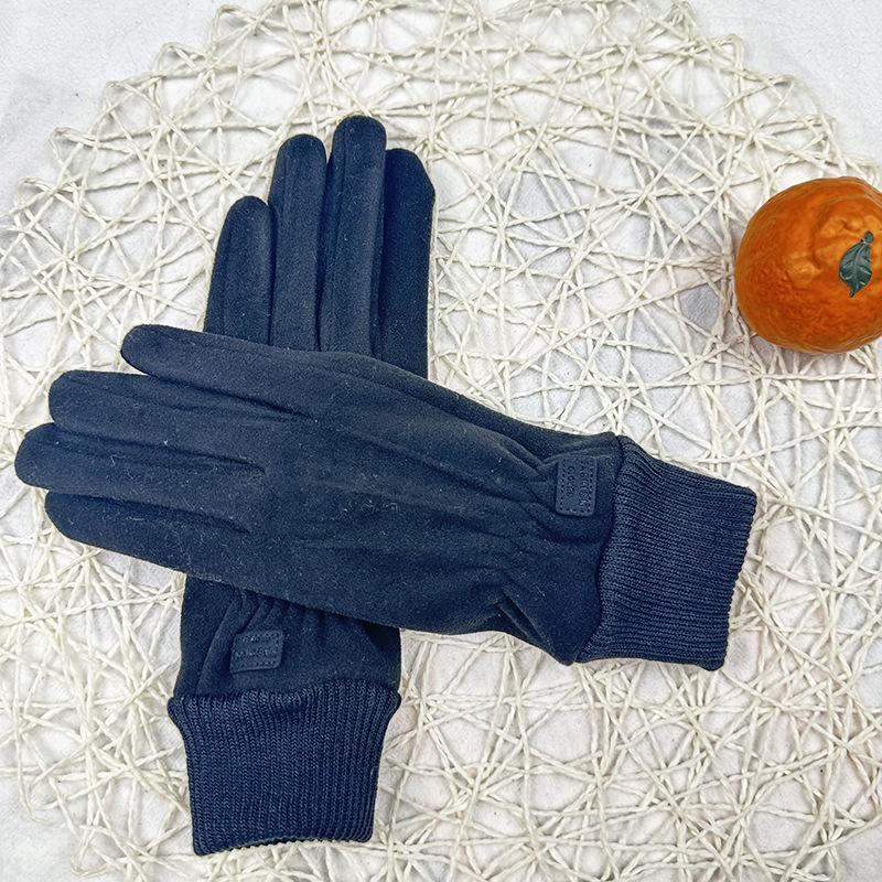 

Женские перчатки Plus Velvet Немецкие бархатные термоперчатки могут касаться экрана. чёрный