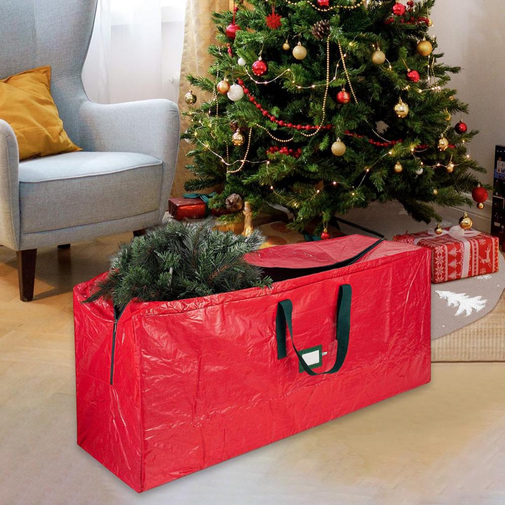 Wasserdichte Aufbewahrungstasche für Weihnachtsbaum Verstärkte PE-Gewebebeutel Weihnachtsbaum-Aufbewahrungstasche Kapazität Wasserdichter Organizer Langlebig