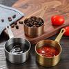 Stainless Steel Sauce Cup with Handle Reusable Metal Dipping Cups Small Condiment Server for Ketchup Appetizers Soy Sauce