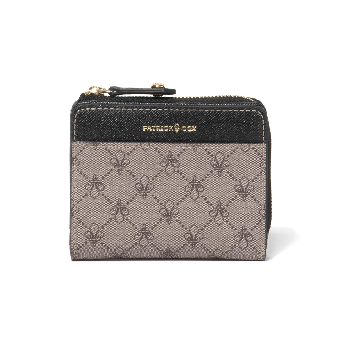 

Patrick Cox L-shaped Zipper Folding Wallet [Rich] Women s Color Combination Brand Logo Transfer Print PXLW7LS3 Black B
