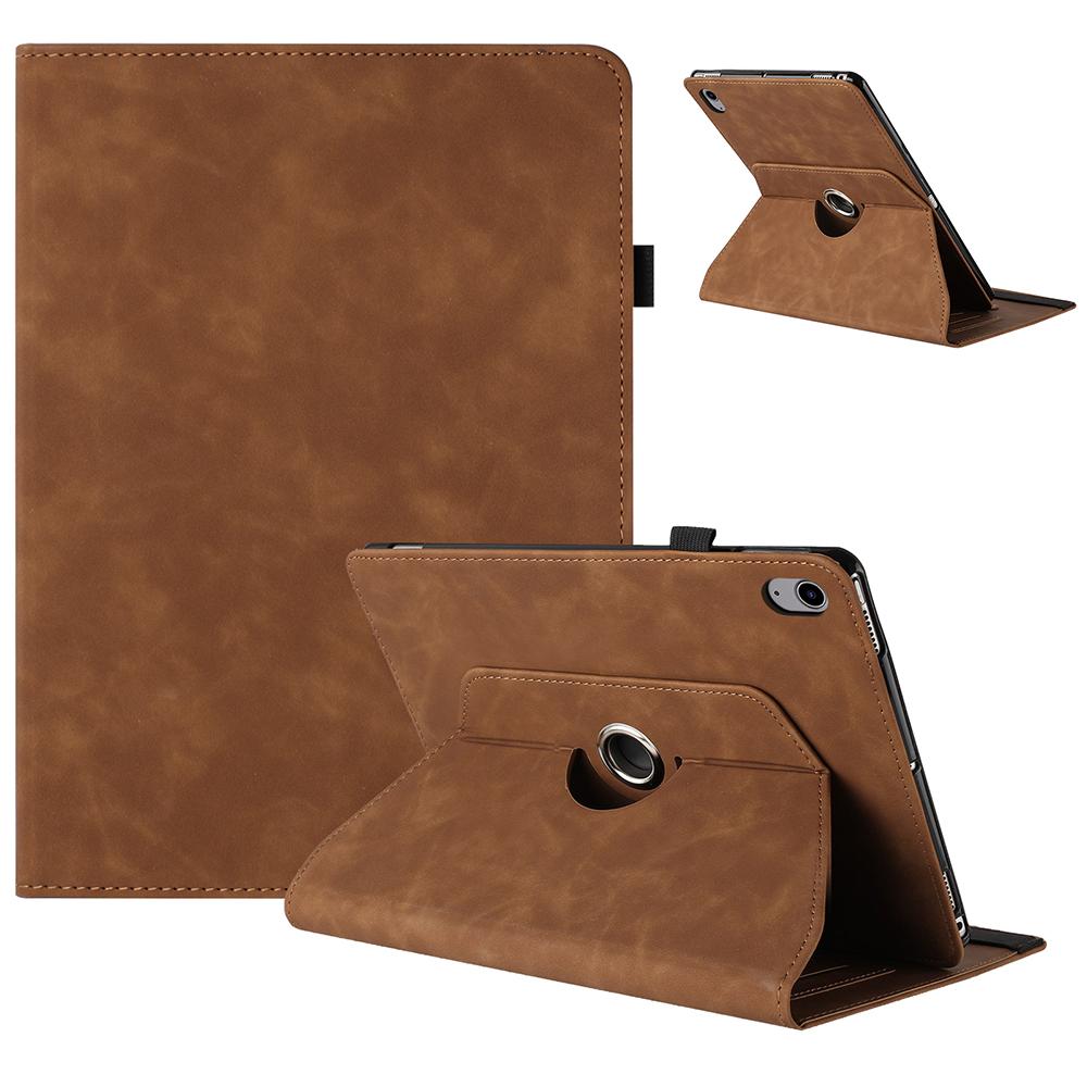 For iPad Mini (2024)/(2021) Case Rotating Stand Solid Color PU Leather Tablet Cover