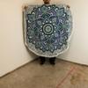 Small Mandala Roundie Cotton Art (130cm) – Teal & Blue