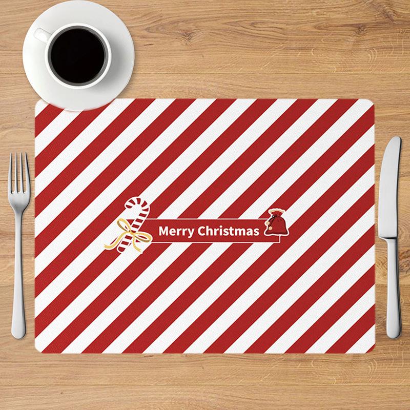 Weihnachts-Leinen rutschfeste hitzebeständige Esstisch-Matte