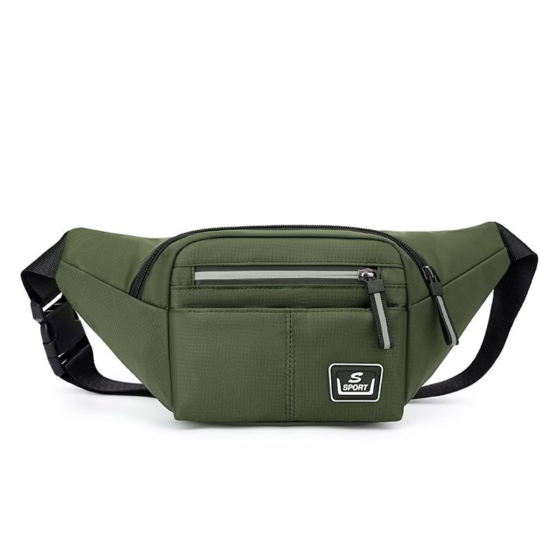 

New Multi Layer Men s Waist Bag Outdoor Leisure Sports Women s Chest Bag Travel Mobile Wallet зелений