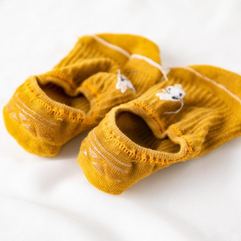 Unsichtbare Socken für Damen aus Silikon, Anti-Rutsch-Socken, Bootssocken mit Tiermuster