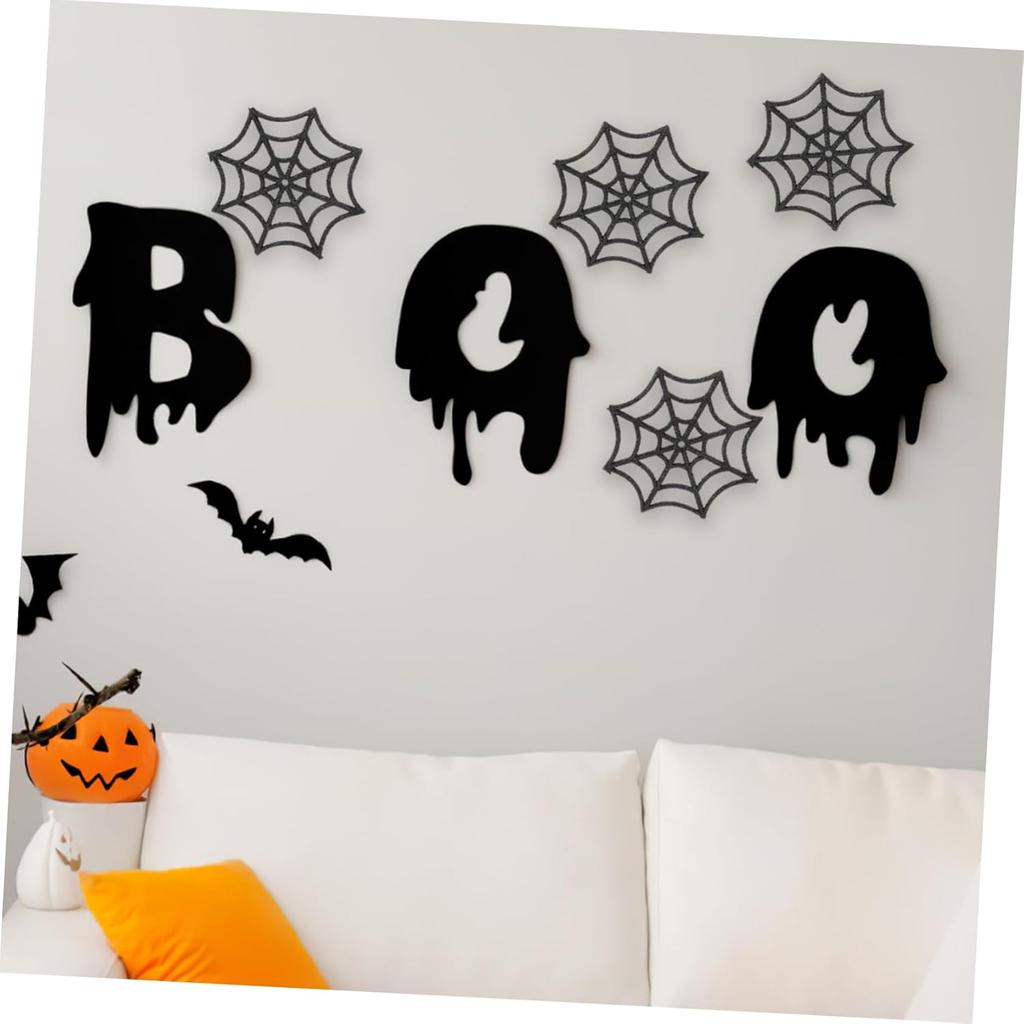 15 PCS Spooky Spider & Spider Web Decor Halloween Party Props Creepy Crawly Ornaments for Haunted House Yard Indoor Scene Setup