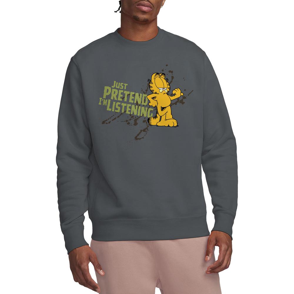 Garfield Unisex Adult Just Pretend IÂ´m Listening Sweatshirt