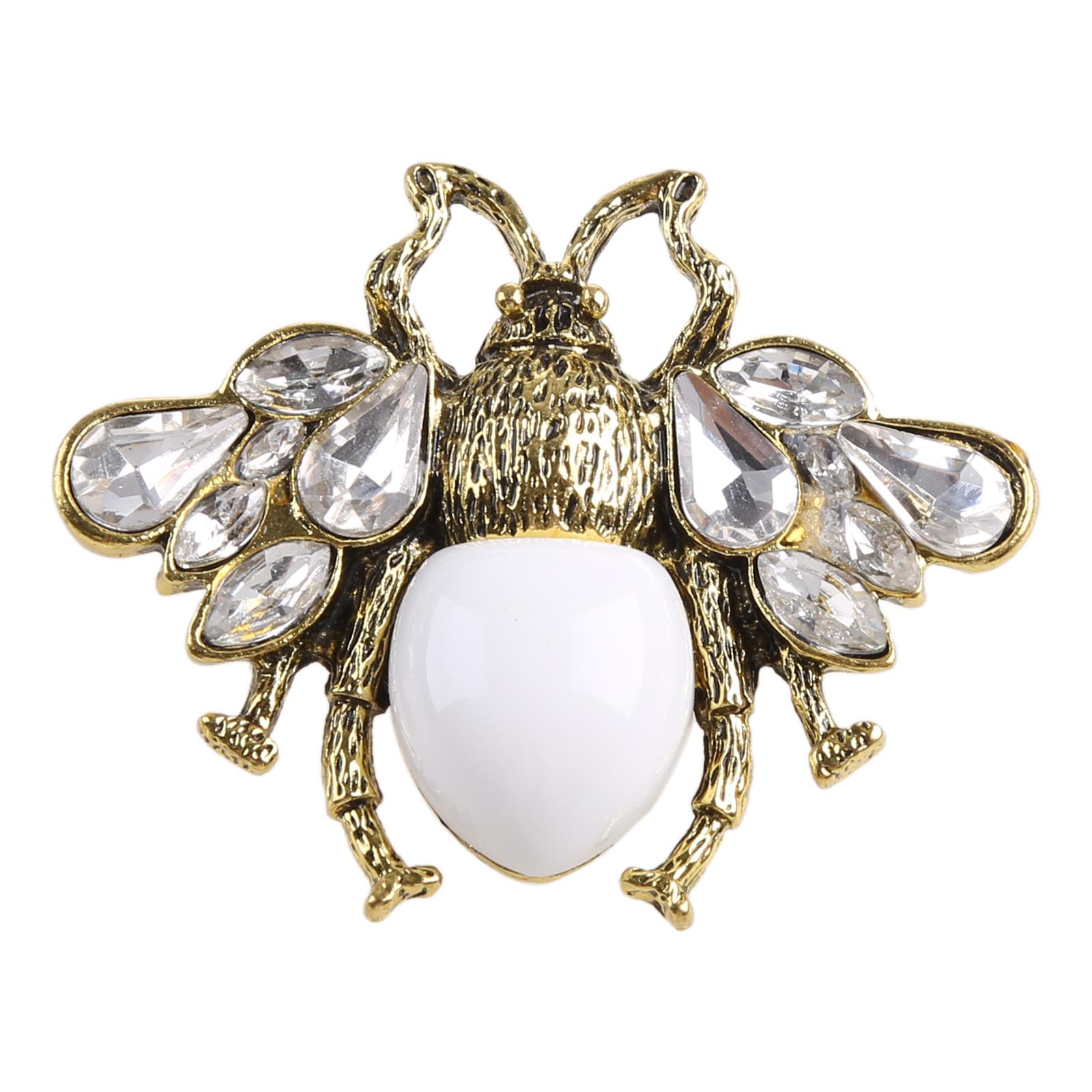 

Honey Bee Brooch Lapel Pin for Women Crystal Insect Themed Bee Brooches with Faux Pearl Fashion Gift for Birthday Dating 1