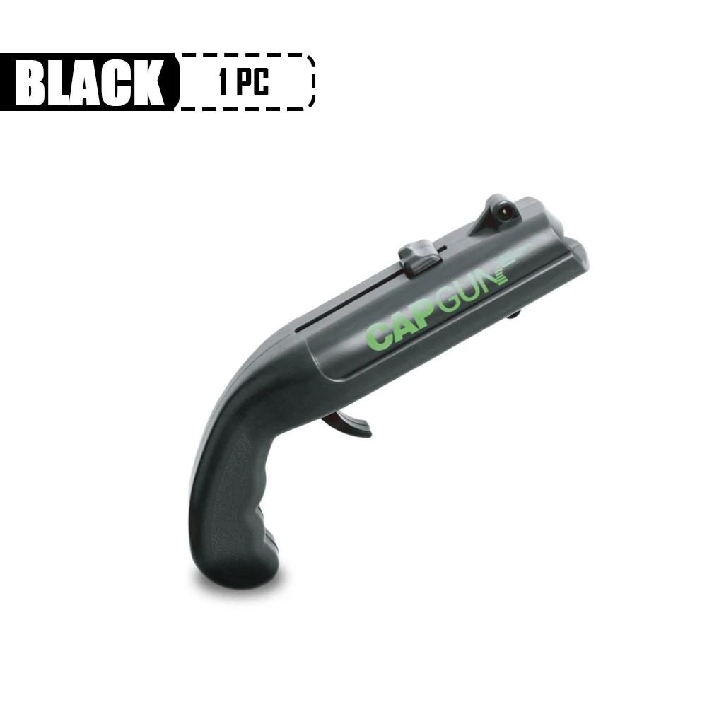 Portable Cap Gun Creative Flying Cap Launcher Beer Opener Bar Tools Beverage Opener Shaped Cap Opener Red Grey