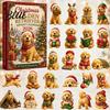Calendario de Adviento para Set con Calendario de Cuenta Atrás de Navidad de 24 Días para Niños Perro Adorno Acrílico Regalo Sorpresa