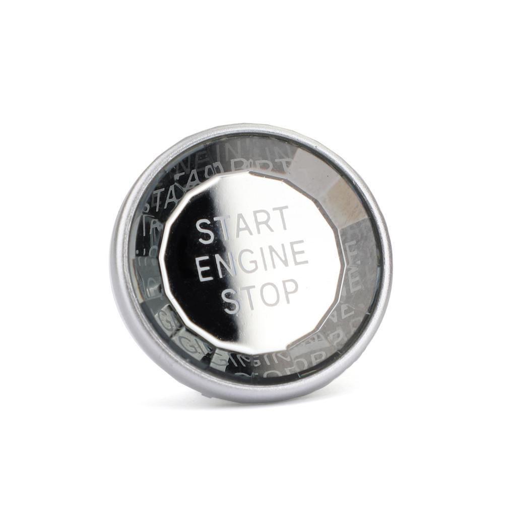 Silver Engine Button Knob Switch Decor Cover Fits For Jaguar XF XE F-Pace16-19