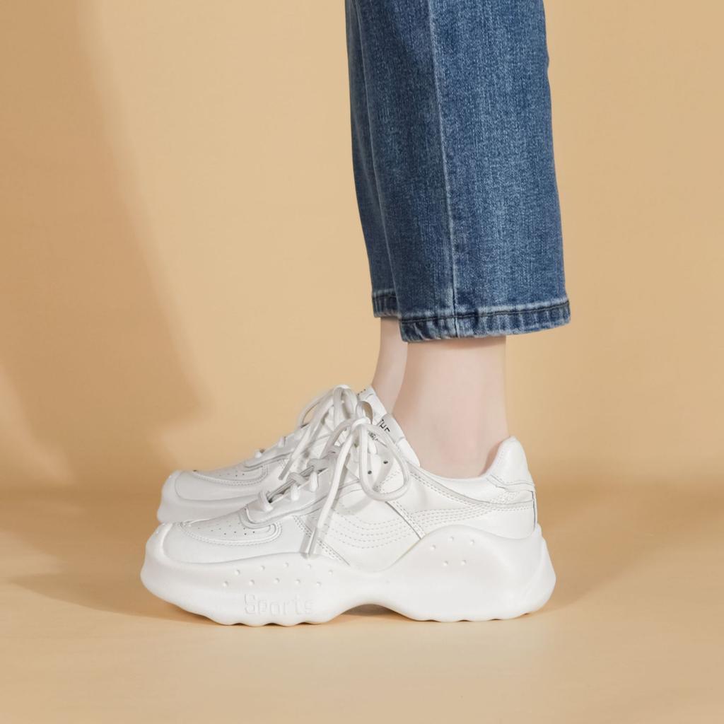 2025 autumn new fashion platform white shoes women's comfortable versatile sports shoes summer lightweight women's casual shoes