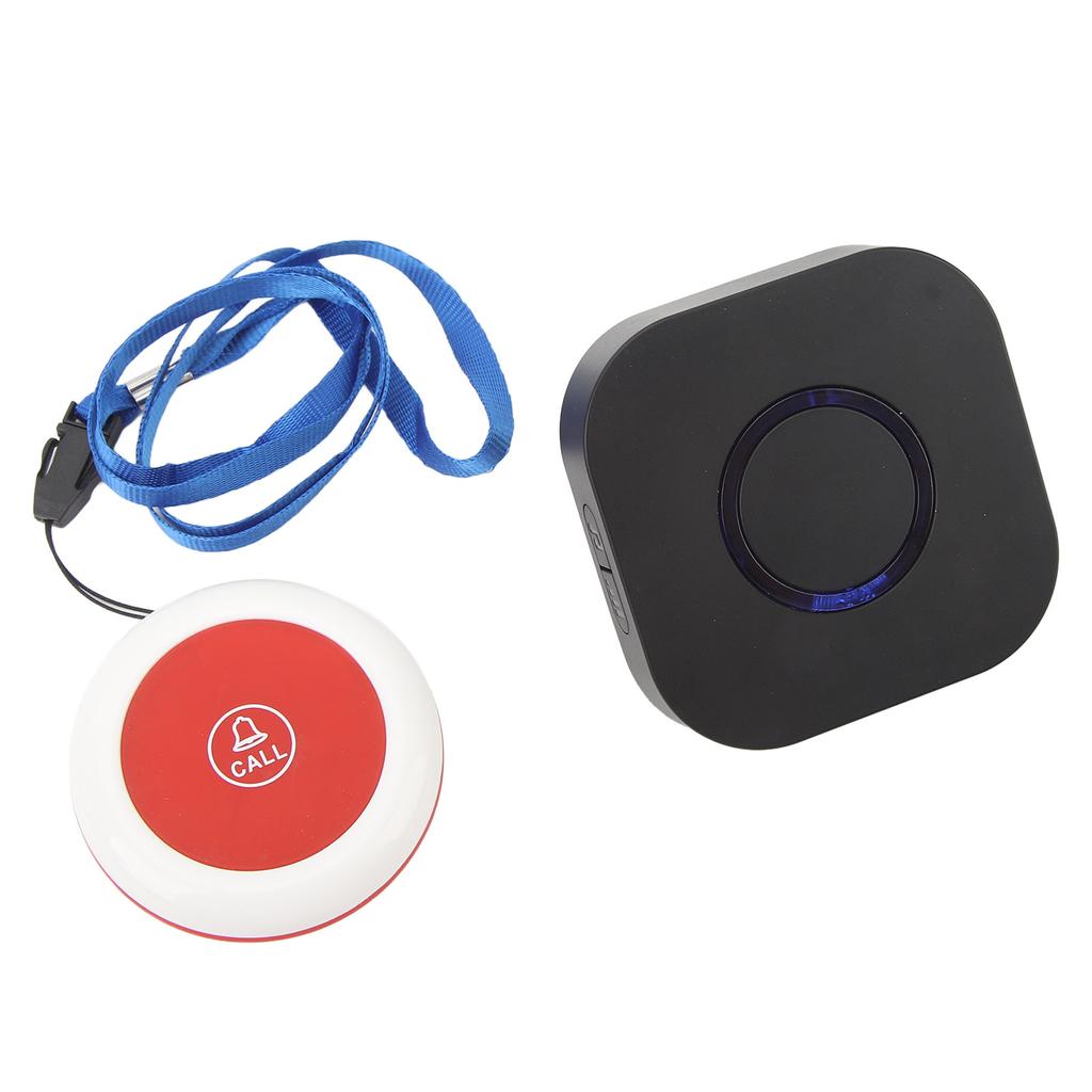Notrufklingel 110 V bis 240 V Einstellbare Lautstärke Wasserdichter kabelloser Pager für Pflegekräfte für ältere Menschen