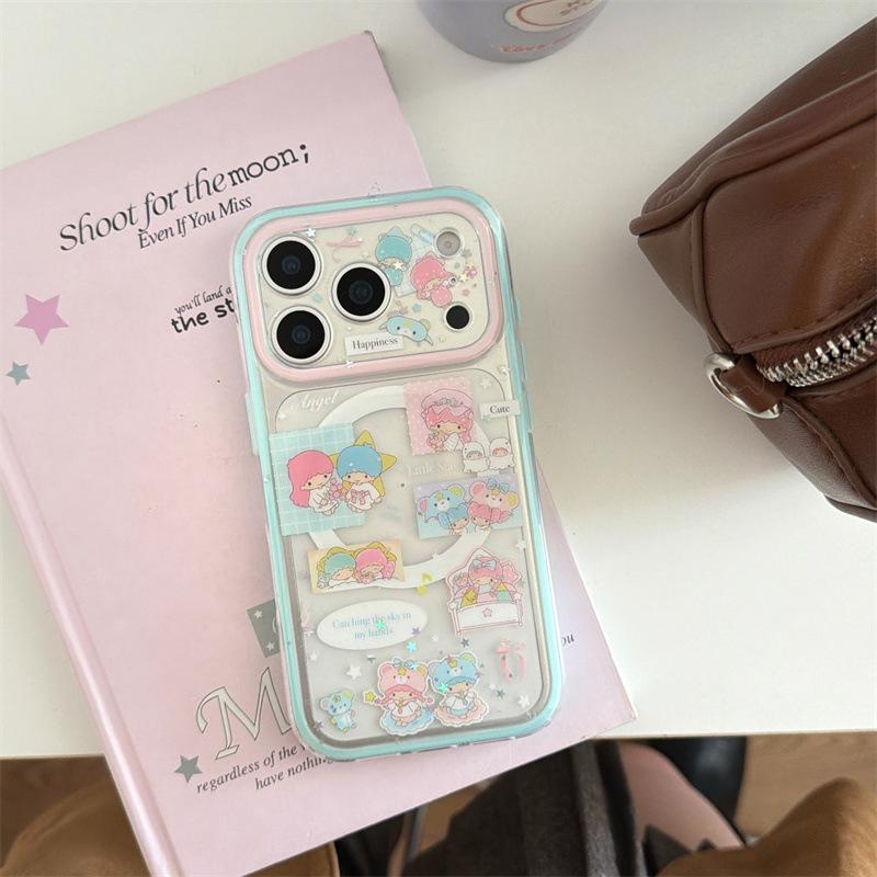 Glitter Gemini Magnetic iPhone Case for iPhone 14/15/16 Pro Max