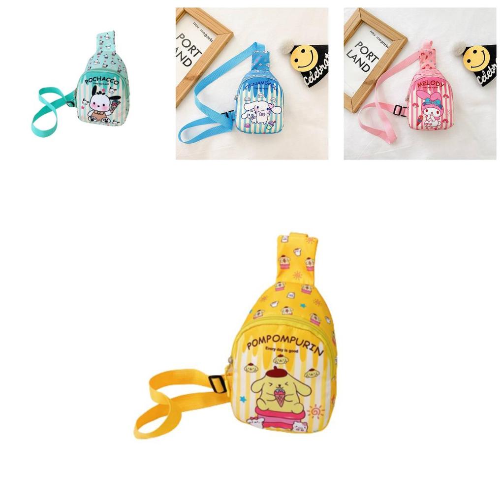 Stylish Cartoon Printed Children's Chest Bag For Casual Outings