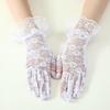 Women's Lace Floral Sun Protection Mesh Gloves - Sexy, Breathable, Bridal Arm Sleeves