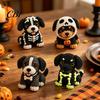 Creative Hobby Sets Halloween Dog Bead Art Set, DIY 4 Beaded Puppy Figurines, 3D Craft Supplies Kit for Adults Teens, Holiday Decoration Handmade Gift