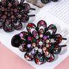 Flexible Headwear Accessories Crystal Flower Rhinestone Hair Clip Hairpins Dovetail Duckbill Pins