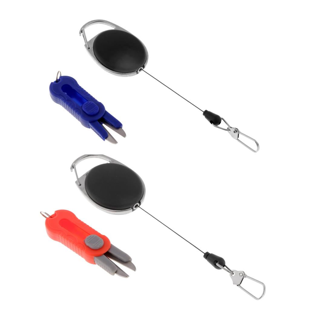 Mini Tube Hose Cutter with Fly Fishing Snippers Retractable Keychain for Fishing and Travel