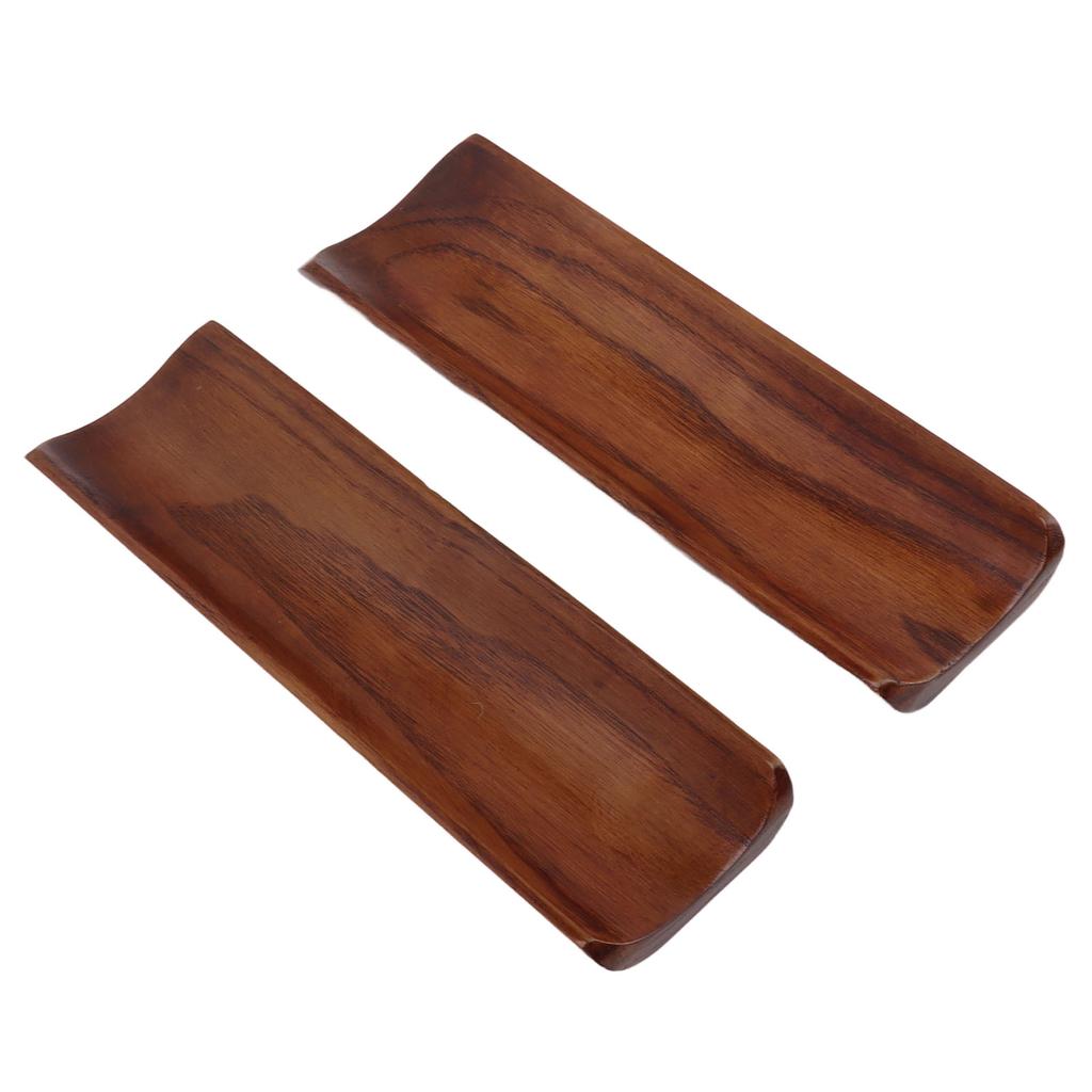 2PCS Sushi Plate Long Rectangle Plate Wood Japanese Style 7.2x2.1in Serving Platter for Cracker Party Home