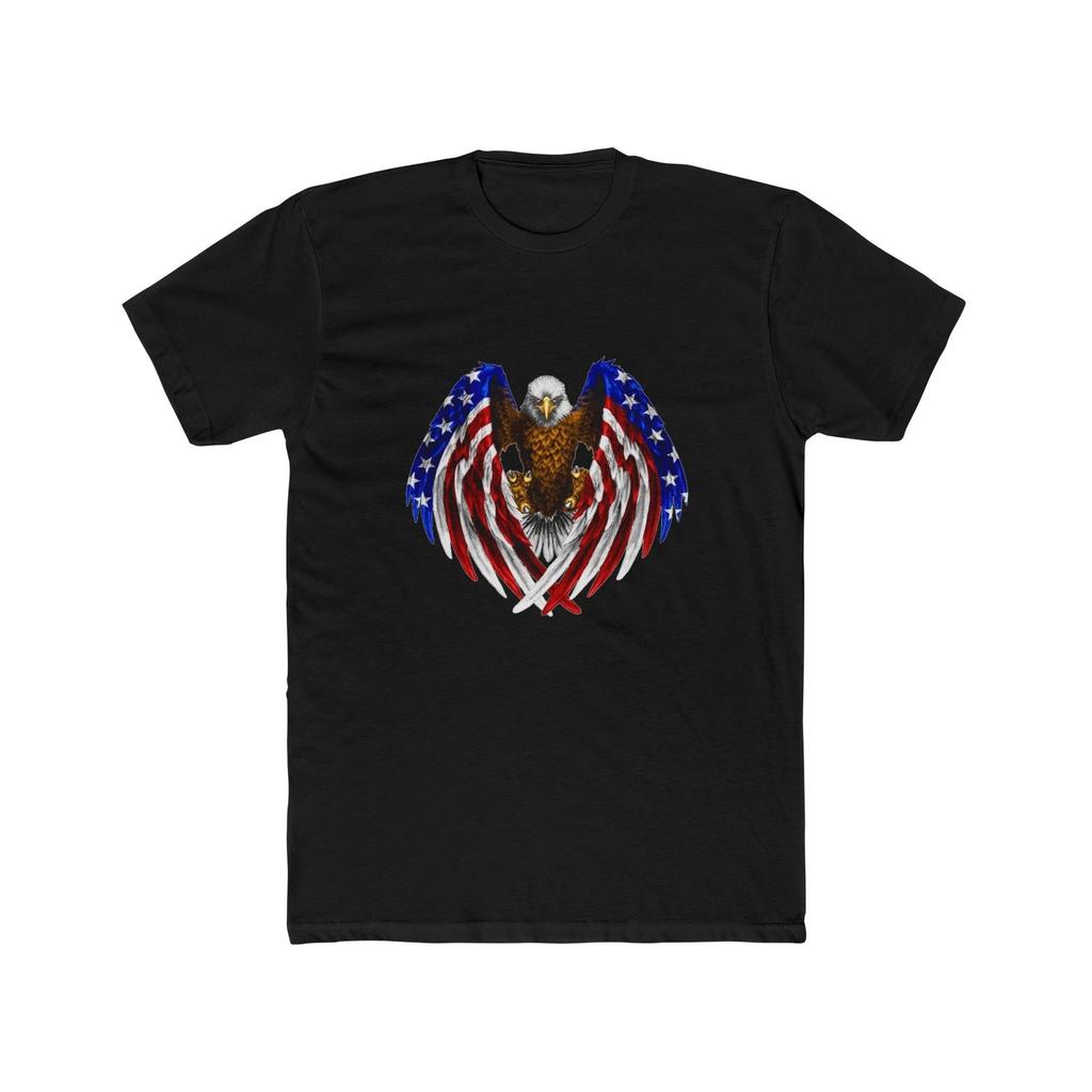 Patriotic Bald Eagle with American Flag Wings T-Shirt, Power, Cool Style, Pride