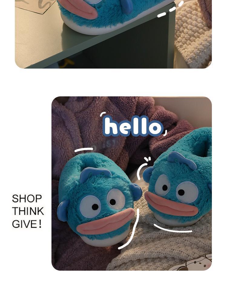 Cozy Furry Cotton Slippers: Non-Slip, Warm Velvet, for Couples - Perfect for Autumn/Winter