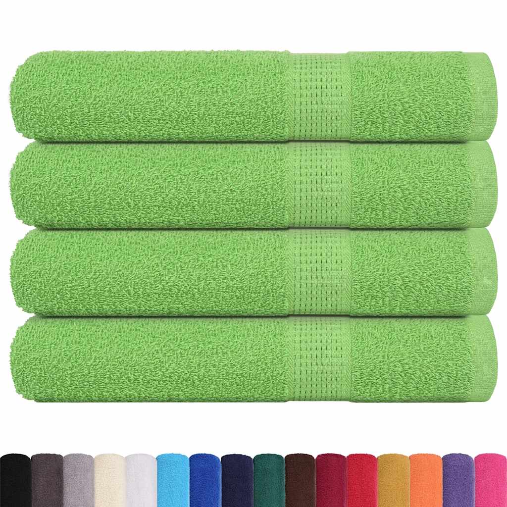 Vidaxl Sauna Towels, 4 Pcs, Green, 80X200 Cm, 100% Cotton
