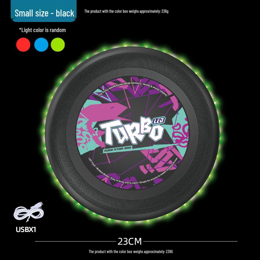 

Glow-in-the-Dark Hand-Tossed Frisbee for Parent-Child Outdoor Play Large 27x27CM