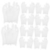 Healifty 12 Pairs Fingerless Cotton Work Gloves, White, Adult, Unisex, Soft, Comfortable, Breathable, Perfect for Dry Hands