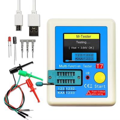 Testador de Transistor zmart, Diodo, Capacitância, ESR, Tensão, Frequencímetro, PWM, Onda Quadrada, Gerador de Sinal, SMT, Soldagem, Capacitor, Resistência