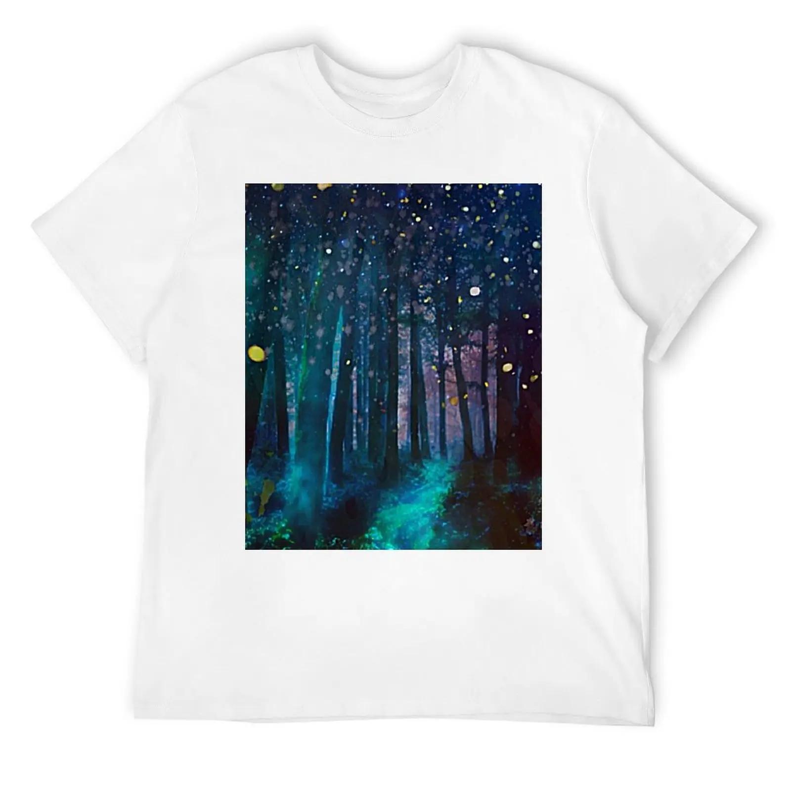 Футболка Firefly Forest Аниме Простая мужская дизайнерская одежда S белый