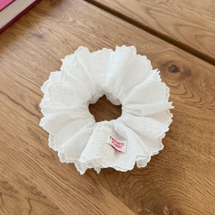 Double Lace Scrunchie (WHITE)