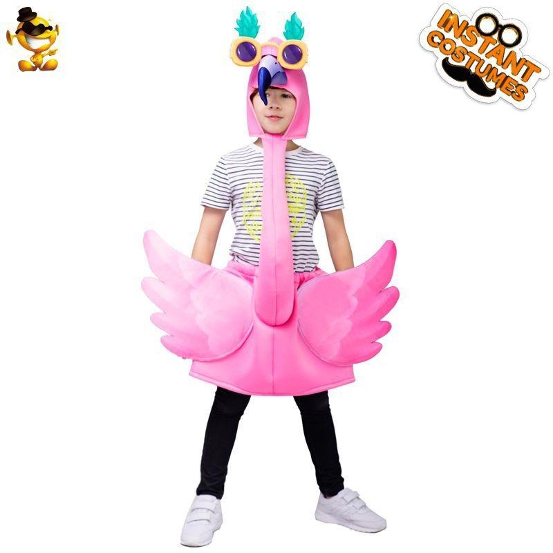 Halloween children's flamingo costumes, carnival party cosplay costumes, masquerade dance stage costumes