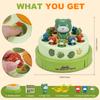Electric Pop-up Turntable Toy with Music Cartoon Rotating Rabbit Catcher Toys with Nets Musical Launching Rotating Game Kids Toy