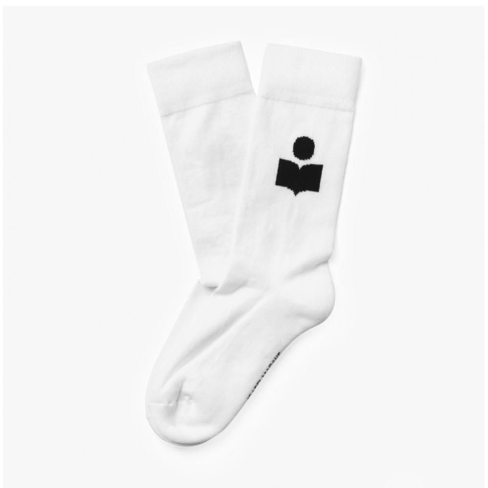 Isabel Marant Siloki Logo Socks Ct001jfa A1c11a 20wh