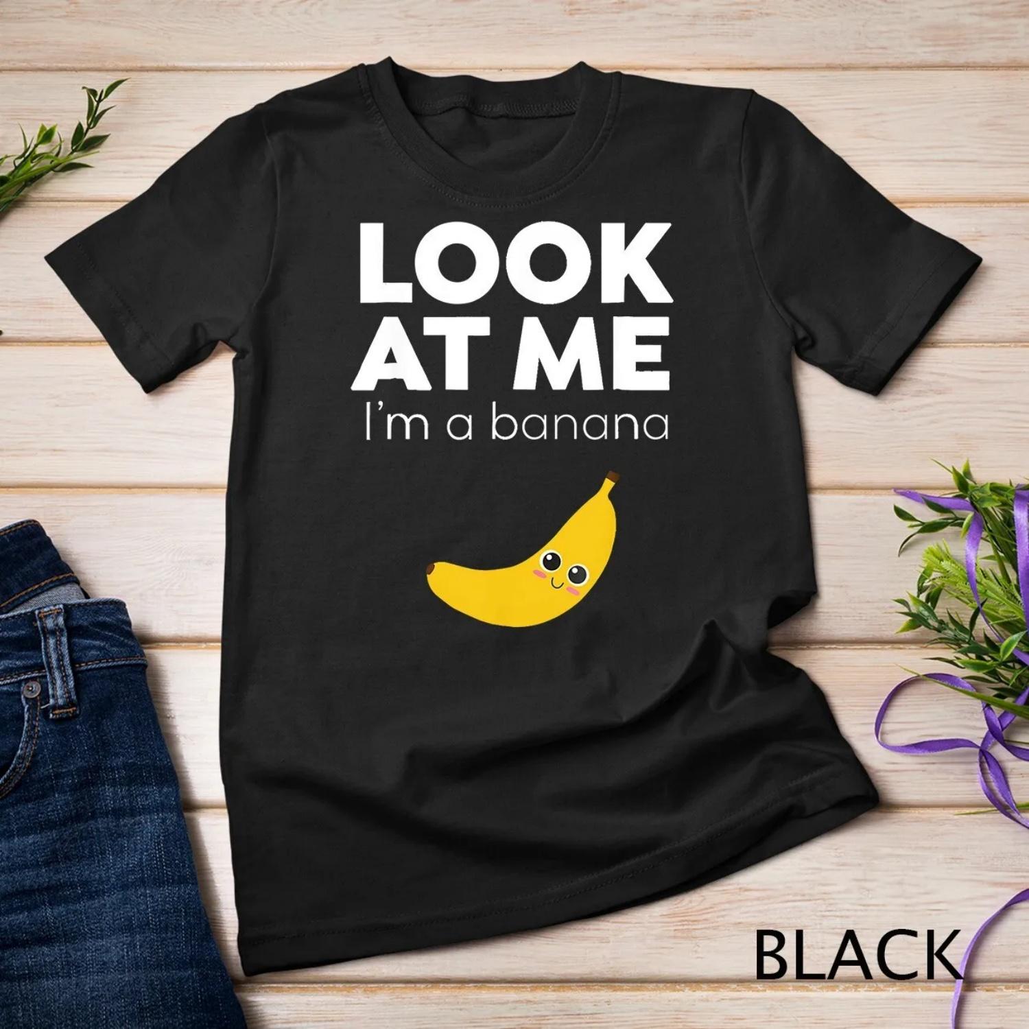 Look At Me I m A Banana Funny Fruit T Shirt S чёрный