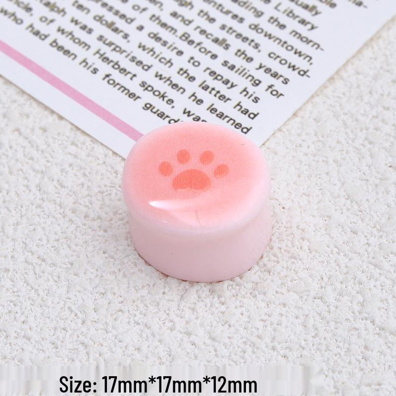 Cat Paw and Jelly Pudding Resin Accessories: Cartoon DIY Cream Glue, Hair Clips, Croc Charms, and Ornaments