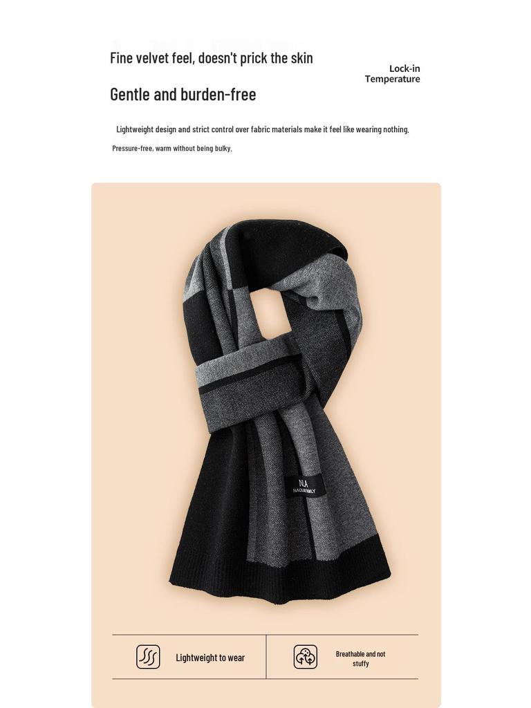 Herren-Wollschal mit Karomuster (Koreanischer Stil) – Vielseitiges Wintergeschenk (2025)