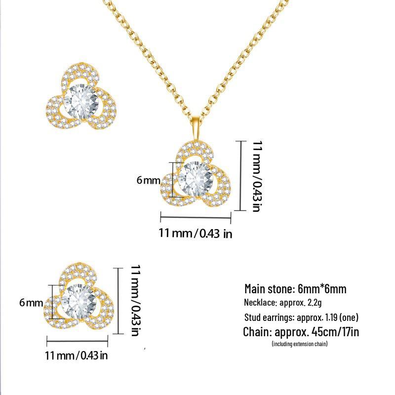 Роскошное женское колье «Камелия»: Блестящий набор украшений из жемчуга и циркония, не тускнеющий, высококлассная элегантность Copper Alloy