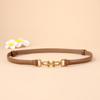 Mei Mary Korean style genuine leather skinny belt - women's fashion dress decoration waist chain - versatile suit waist cincher belt