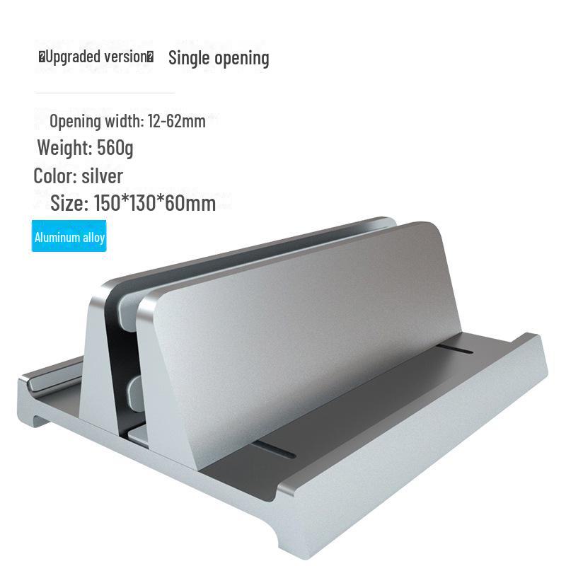 3-in-1 Aluminum Vertical Stand for Laptop, Tablet, and Phone Storage