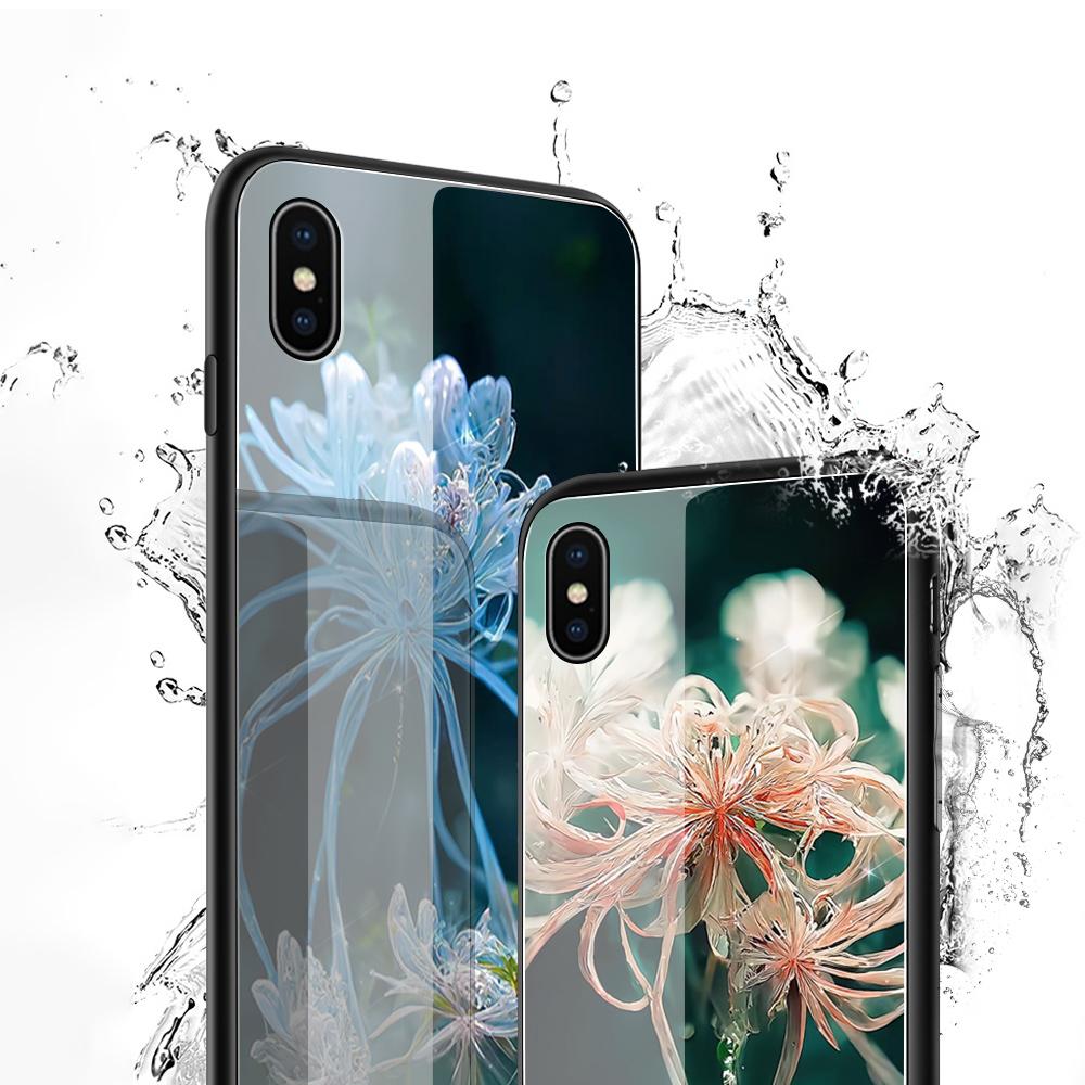 Tempered Glass Phone Case For iPhone 11 12 13 14 15 16 17 Redmi 10 12 14C Note10 Note14 Xiaomi 11Lite PocoC75 Soft Edge Shockproof Smooth Shell