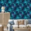 Watercolor Galaxy Wallpaper Turquoise and Navy Blue, Navy Blue Background 50x1000