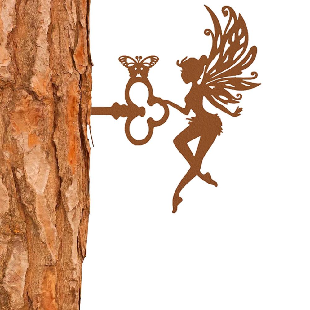 Pretty Elf On Branch Steel Silhouette Metal Wall Art Bring a Sense of Magic and Wonder Areas with This Enchanting Metal Wall Art