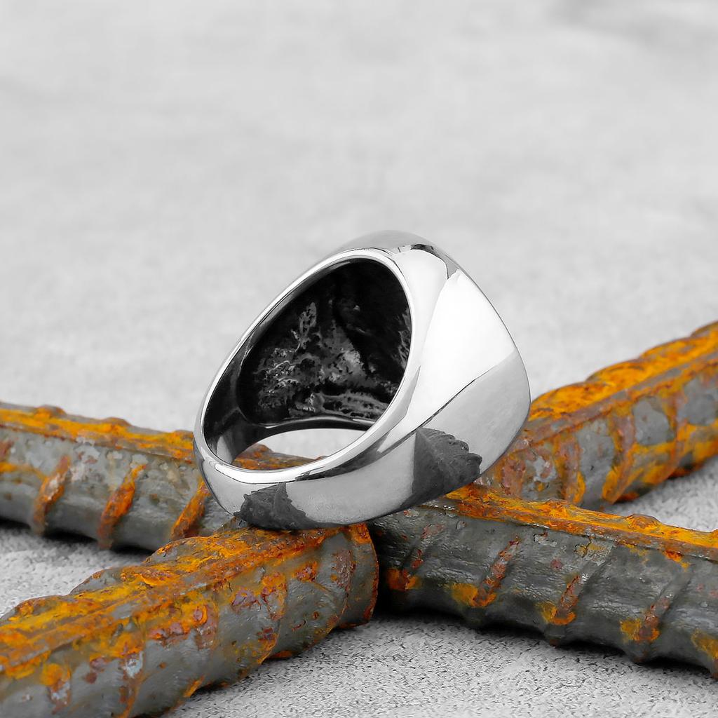 Retro Europäischer und Edelstahl Lebensbaum Ring Herren Amulett Modeschmuck Jugend Party Persönlichkeitsring