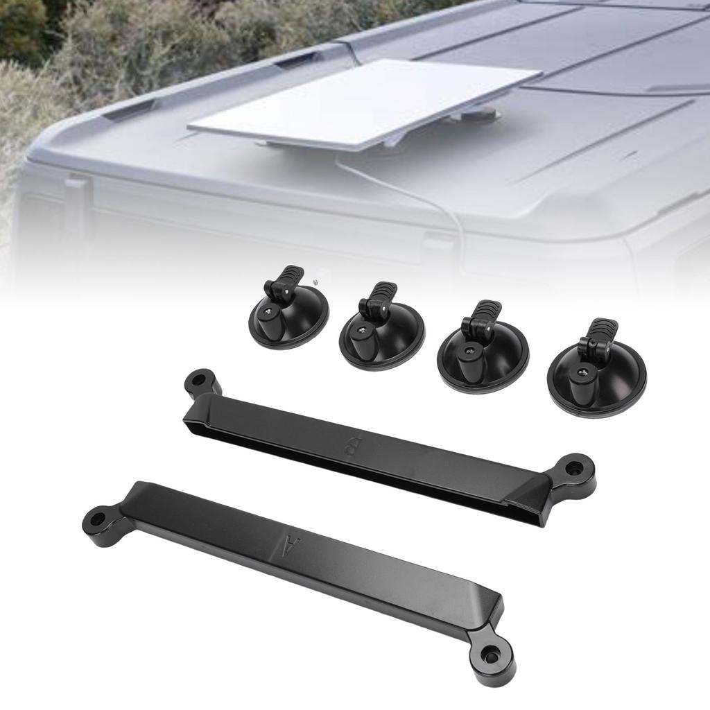 Satellite Suction Cup Mount for Car Window Sunroof ABS Satellite Dish Suction Cup Mounting Kit for RV Driving Black